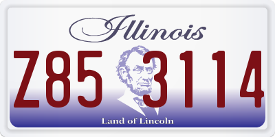 IL license plate Z853114