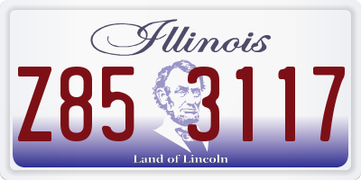 IL license plate Z853117