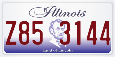IL license plate Z853144