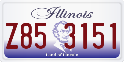 IL license plate Z853151