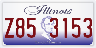 IL license plate Z853153