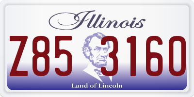 IL license plate Z853160