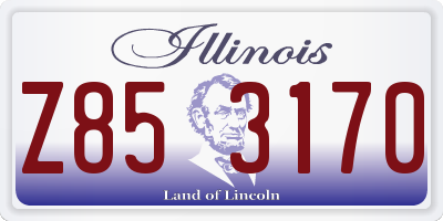 IL license plate Z853170