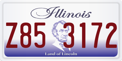 IL license plate Z853172