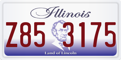 IL license plate Z853175