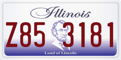 IL license plate Z853181
