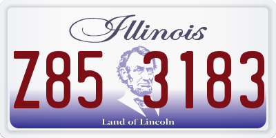 IL license plate Z853183