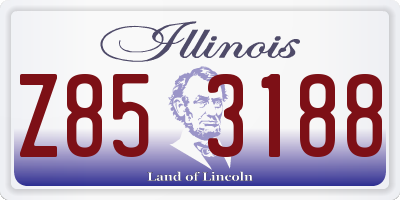 IL license plate Z853188
