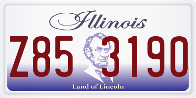 IL license plate Z853190