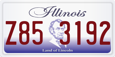 IL license plate Z853192