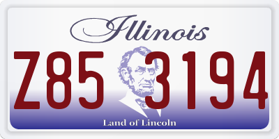 IL license plate Z853194