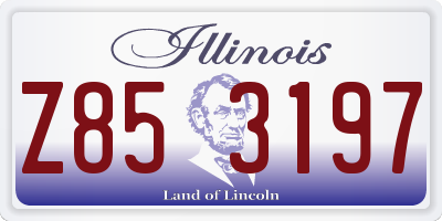 IL license plate Z853197