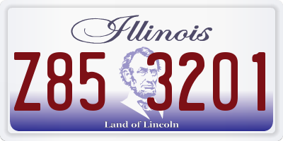 IL license plate Z853201