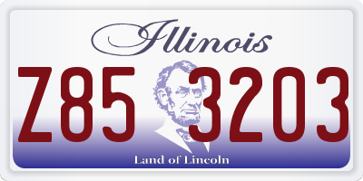 IL license plate Z853203