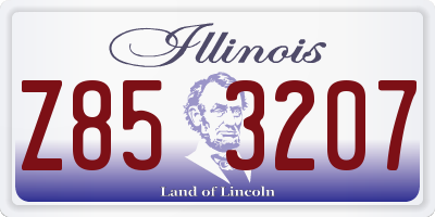 IL license plate Z853207
