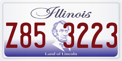 IL license plate Z853223