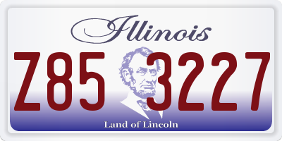 IL license plate Z853227