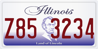 IL license plate Z853234