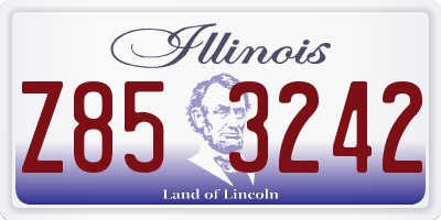IL license plate Z853242