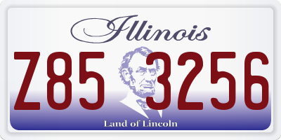 IL license plate Z853256