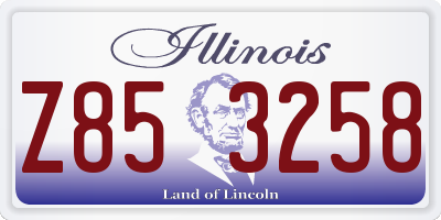 IL license plate Z853258