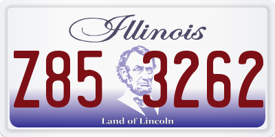 IL license plate Z853262