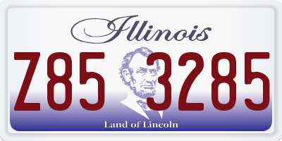 IL license plate Z853285