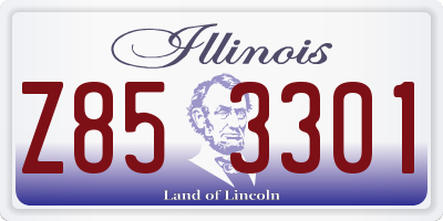 IL license plate Z853301