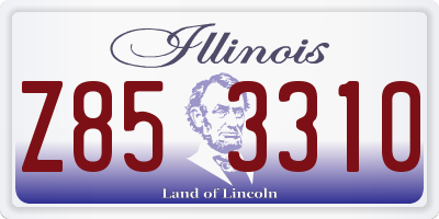 IL license plate Z853310