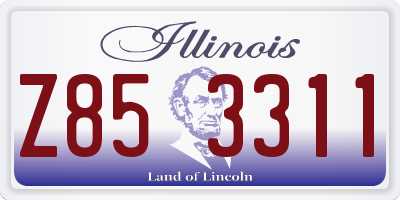 IL license plate Z853311