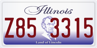 IL license plate Z853315