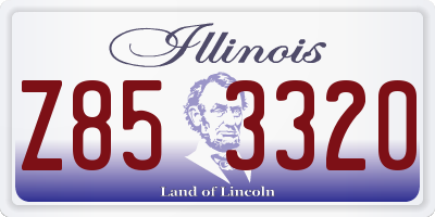 IL license plate Z853320