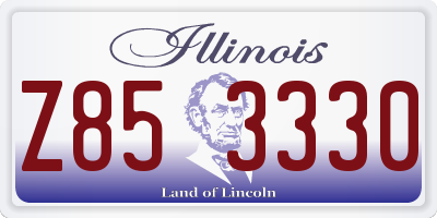IL license plate Z853330