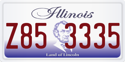 IL license plate Z853335