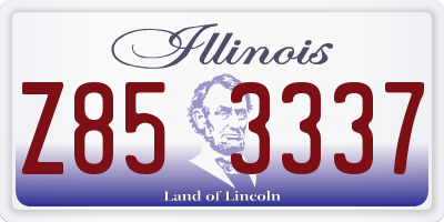 IL license plate Z853337