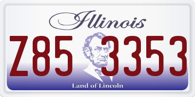 IL license plate Z853353