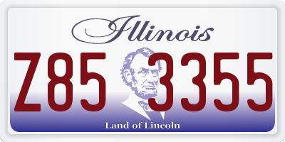 IL license plate Z853355