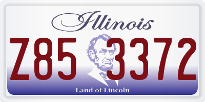 IL license plate Z853372