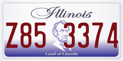 IL license plate Z853374