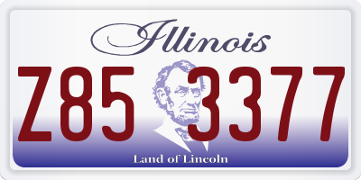 IL license plate Z853377