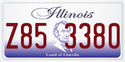 IL license plate Z853380