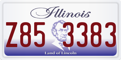 IL license plate Z853383