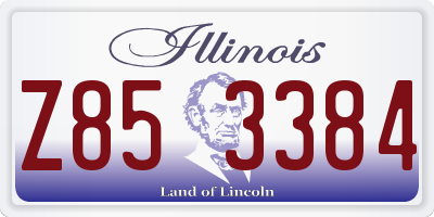 IL license plate Z853384