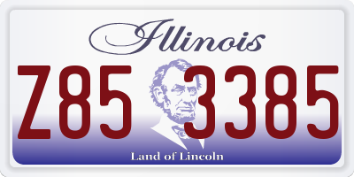 IL license plate Z853385