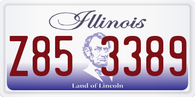 IL license plate Z853389