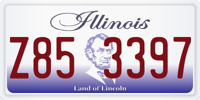 IL license plate Z853397