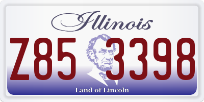 IL license plate Z853398