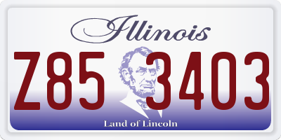 IL license plate Z853403