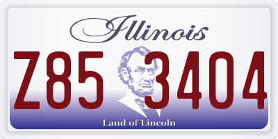 IL license plate Z853404