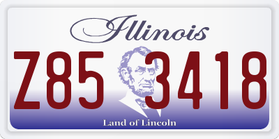 IL license plate Z853418